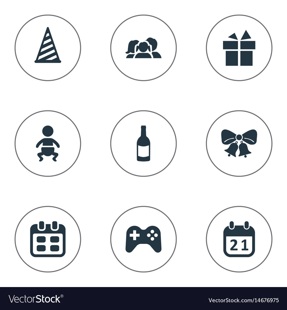 Set of simple holiday icons