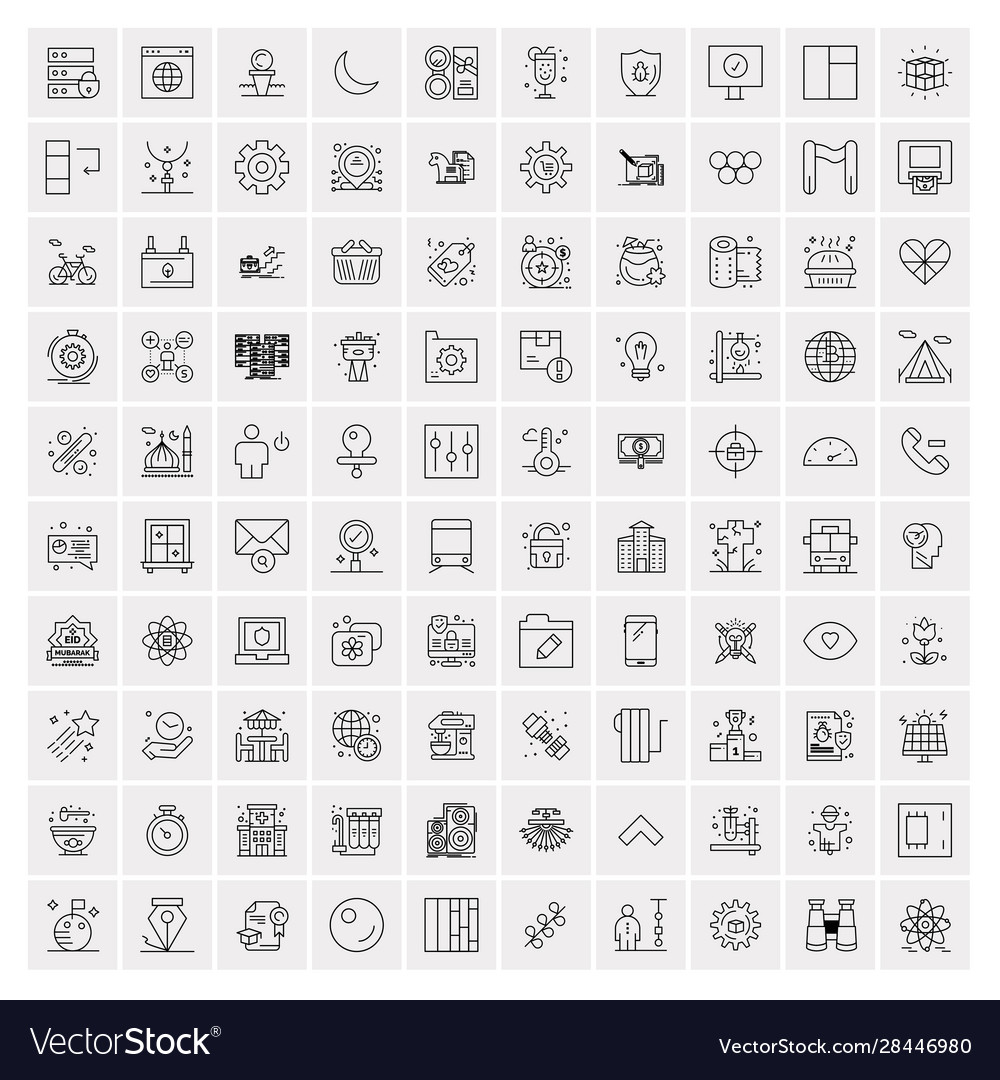 100 business icons for web and print material
