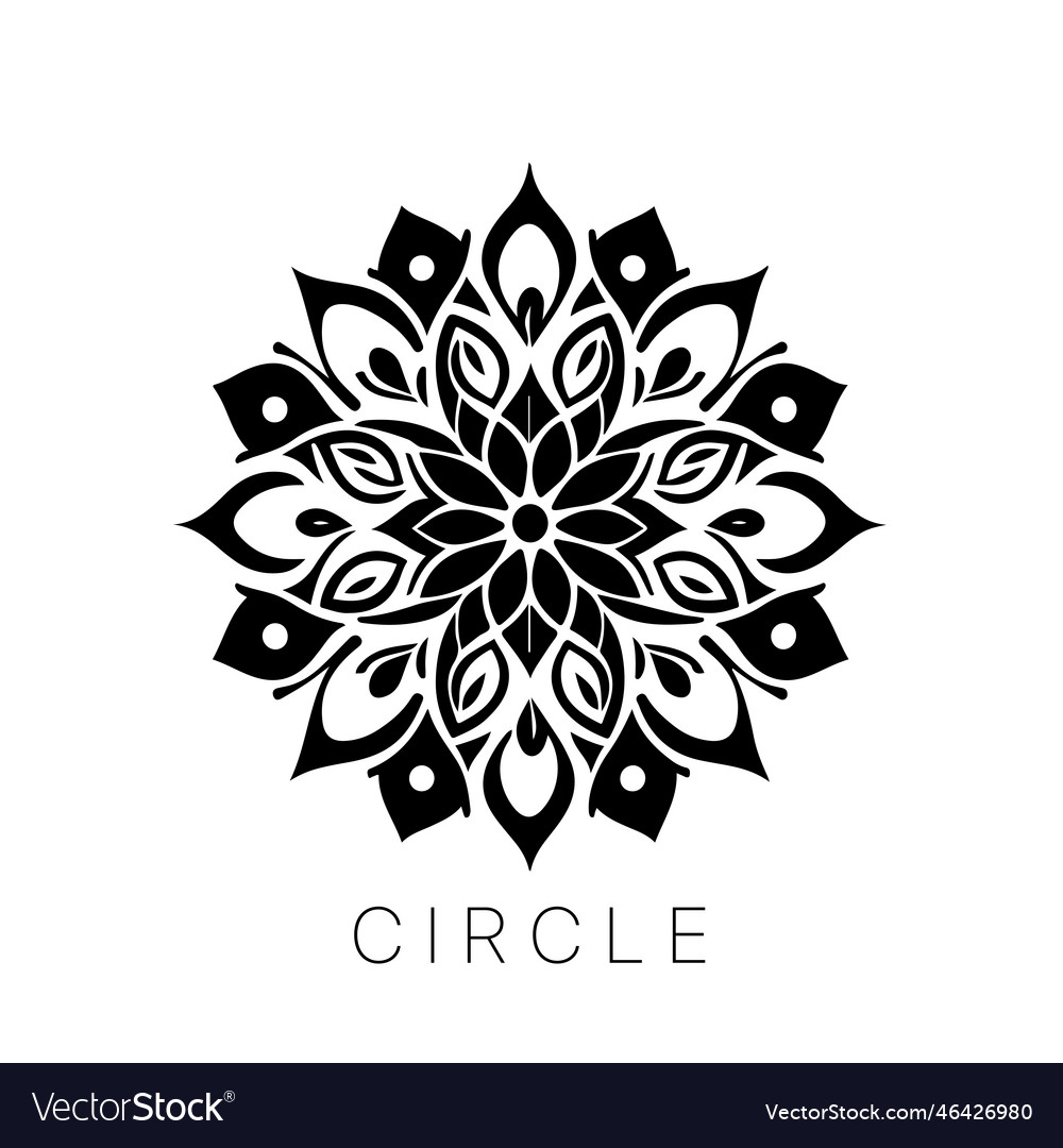 Abstract geometric circle pattern round