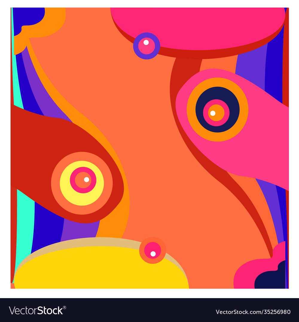 Colorful geometric and curve background pattern