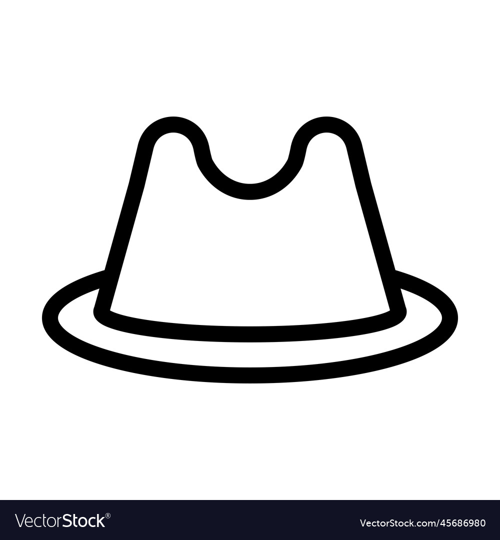 Fedora hat thick line icon