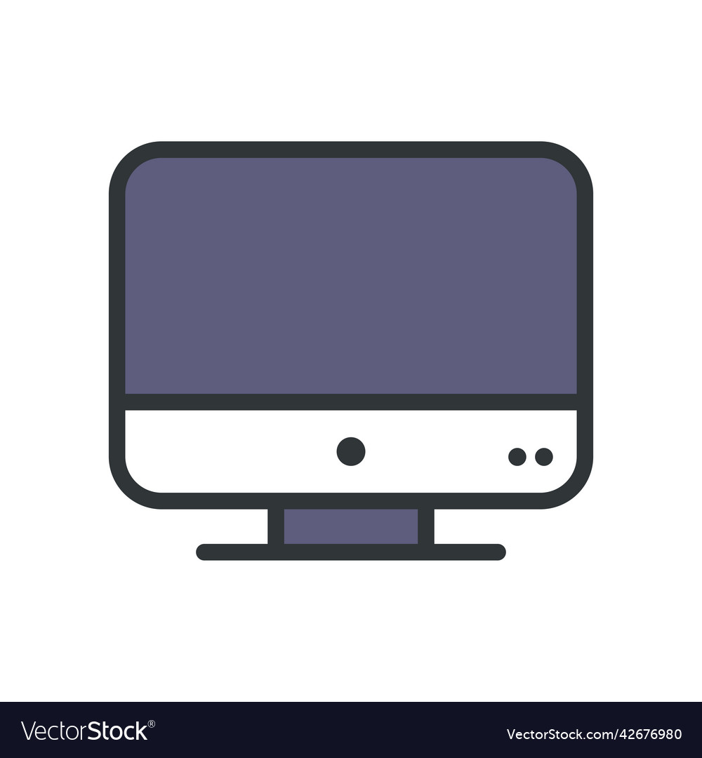 Flat gray computer monitor