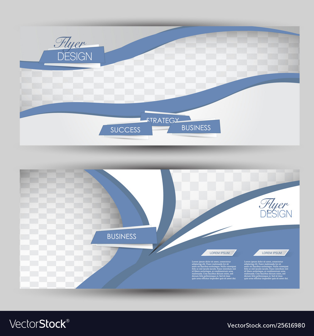 Flyer banner or web header template set