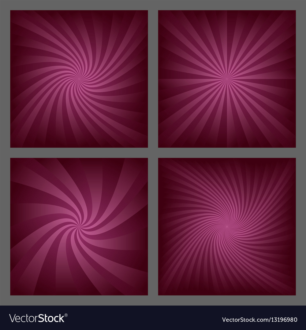 Gradient spiral and ray burst background set