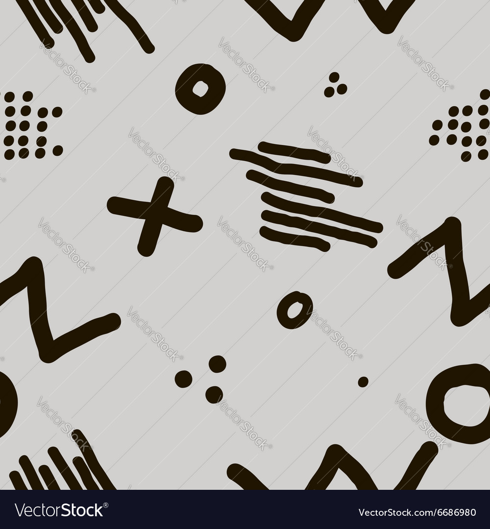 Modern hand draw abstract seamless pattern