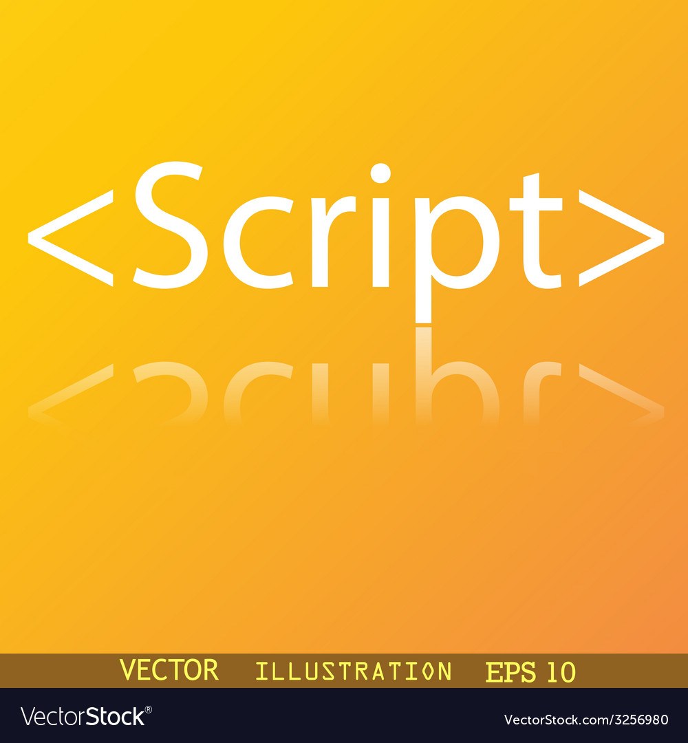 Script icon symbol flat modern web design