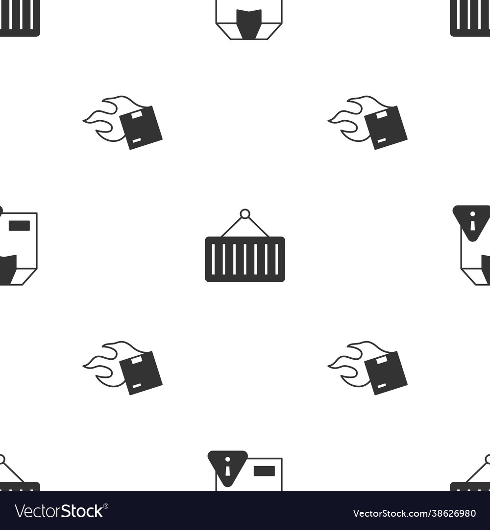 Set delivery security with shield container vector image Set delivery security with shield container