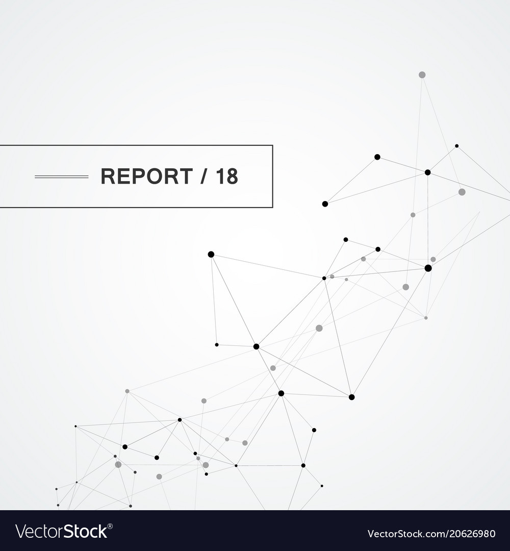Technology background with connected line and dots vector image Technology background with connected line and dots