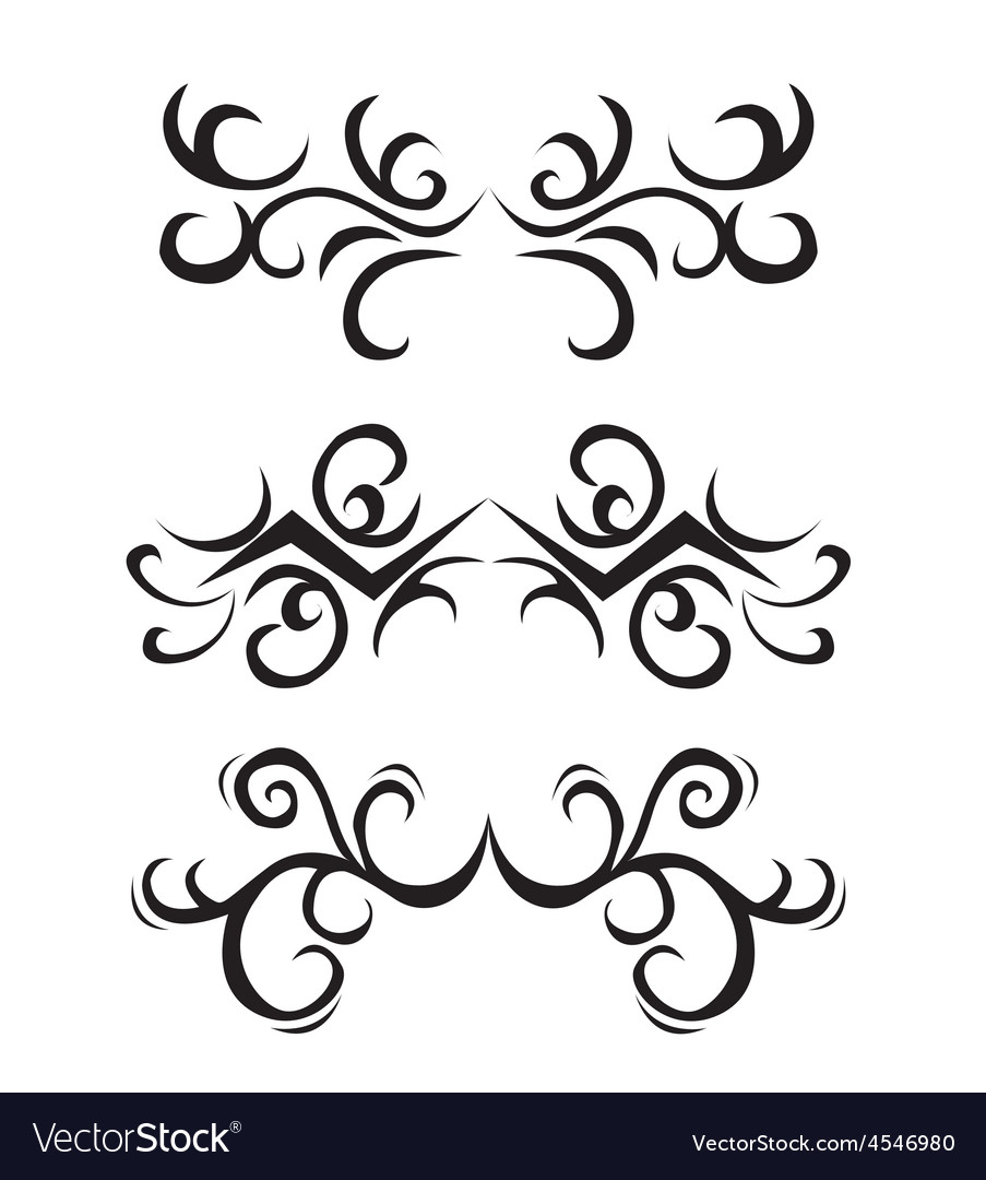 Tribal tattoo set Royalty Free Vector Image - VectorStock