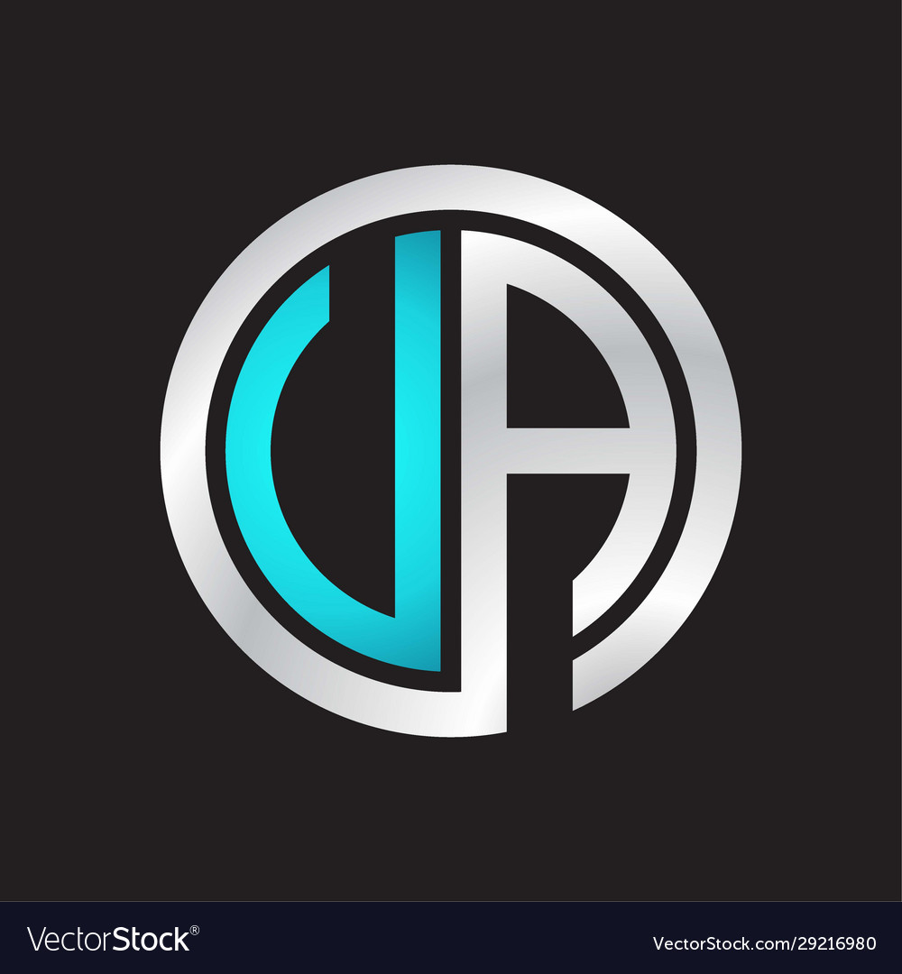 Ua initial logo linked circle monogram