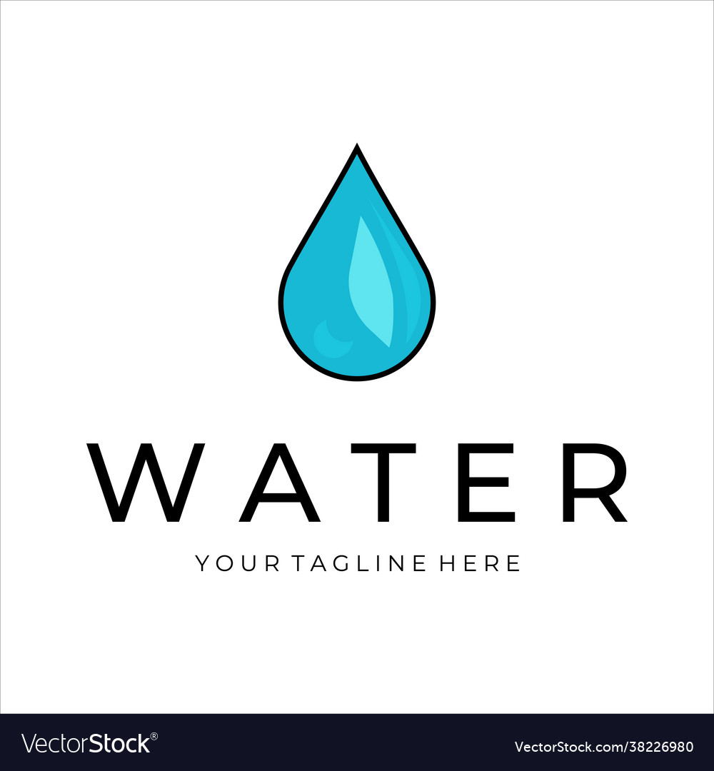 Water logo icon template design