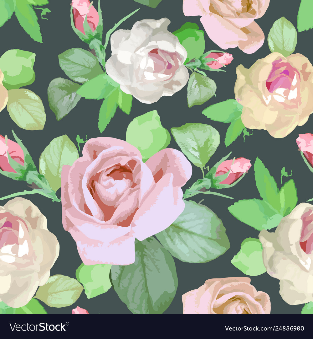 Watercolor Rose Pattern