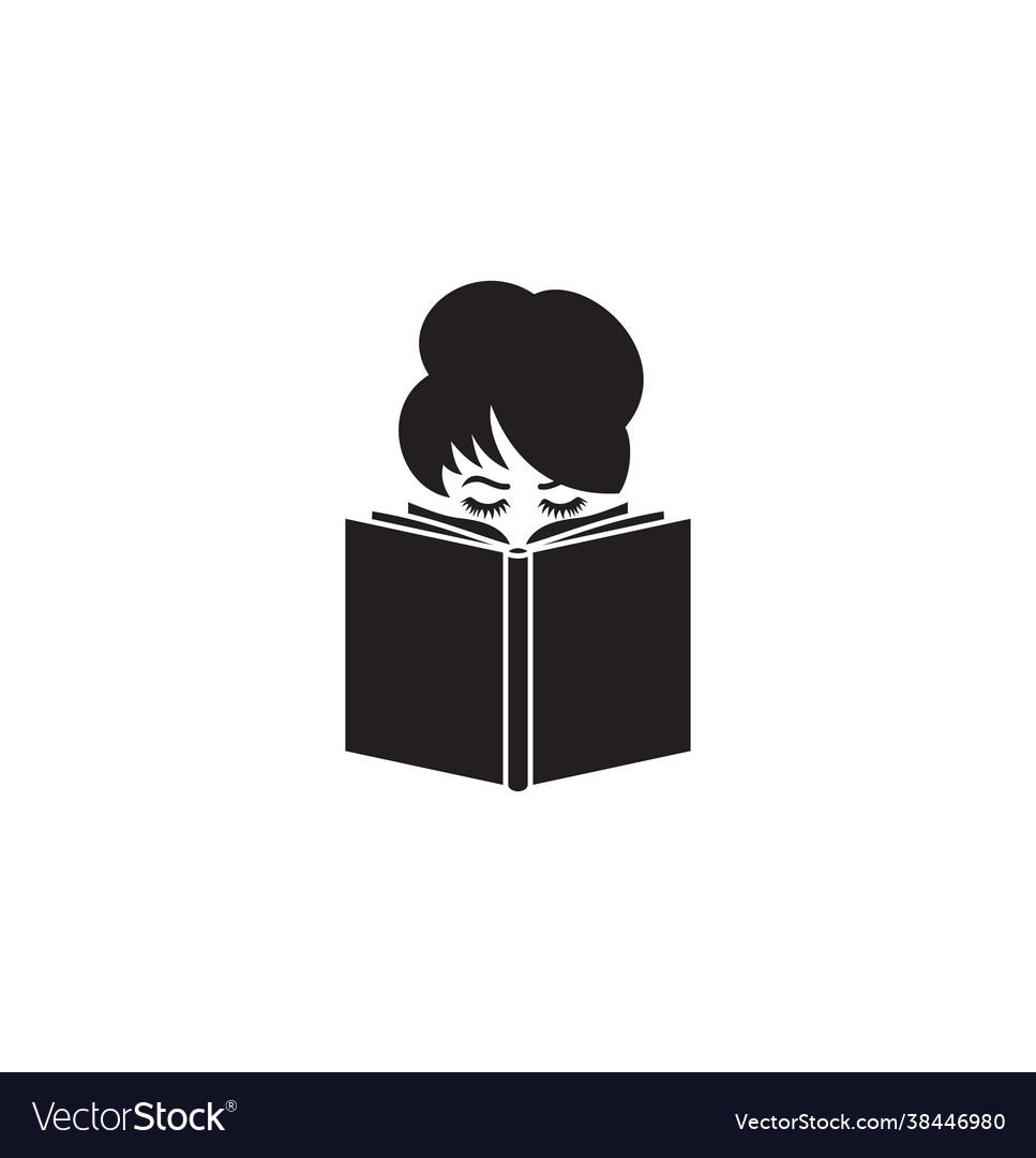 Woman with a book Royalty Free Vector Image - VectorStock