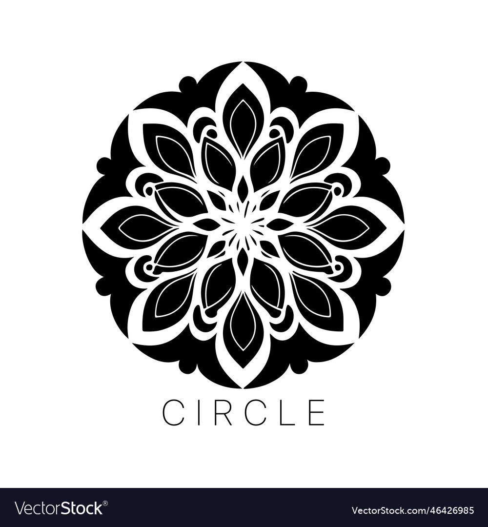 Abstract geometric circle pattern round