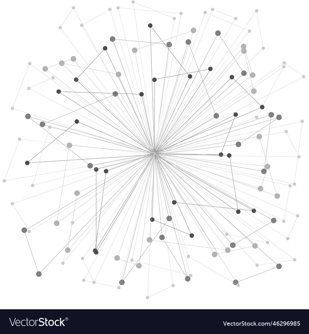 Abstract technology connection polygonal lines