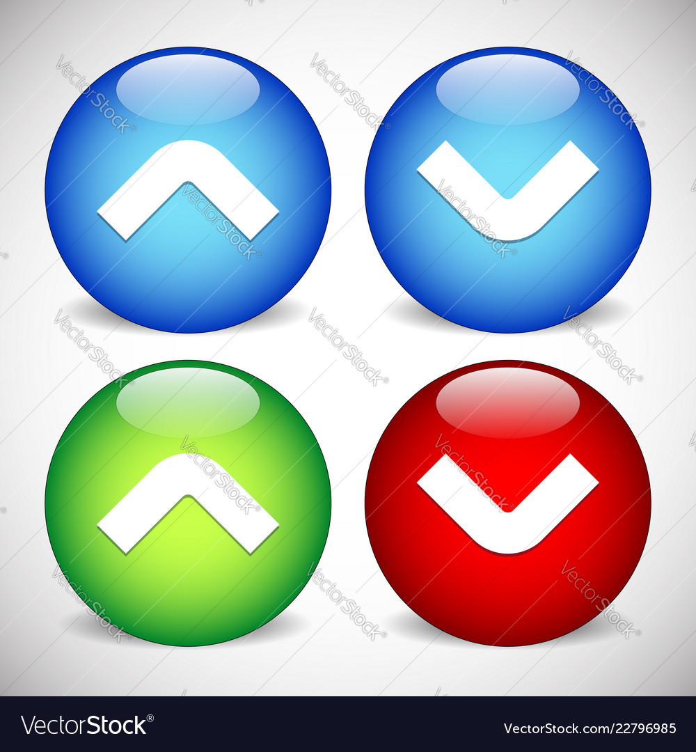 Arrow arrowhead icons buttons up and down