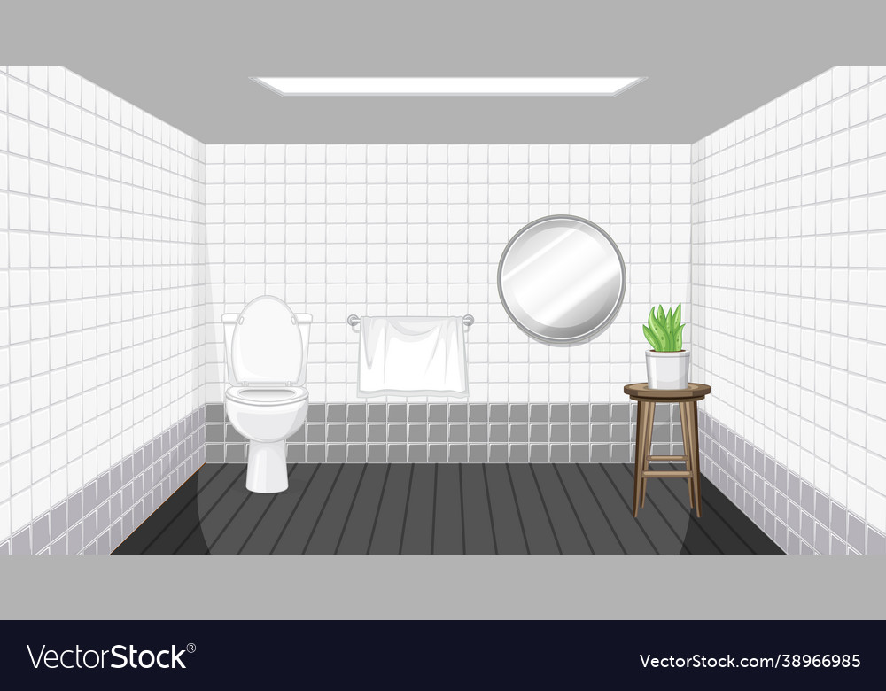 Bathroom interior design with furniture