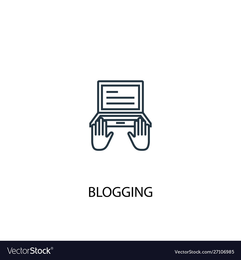 Blogging concept line icon simple element