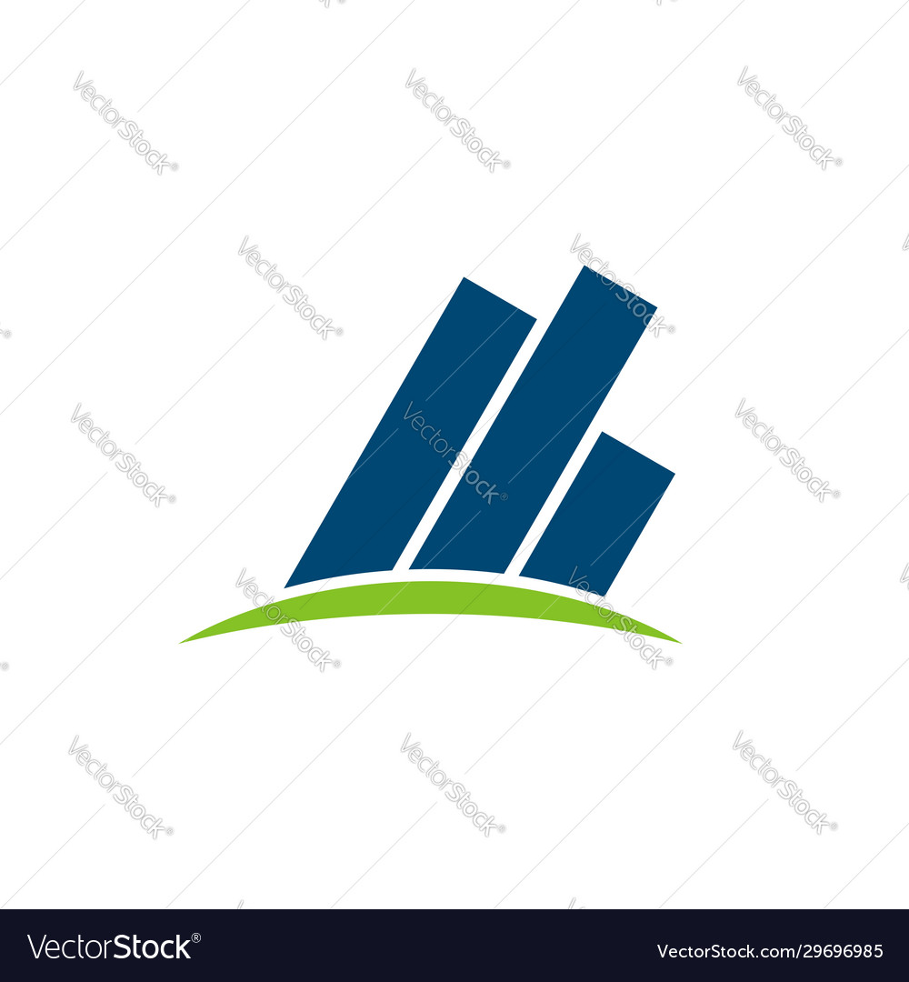Blue stock exchange logo template design Vector Image