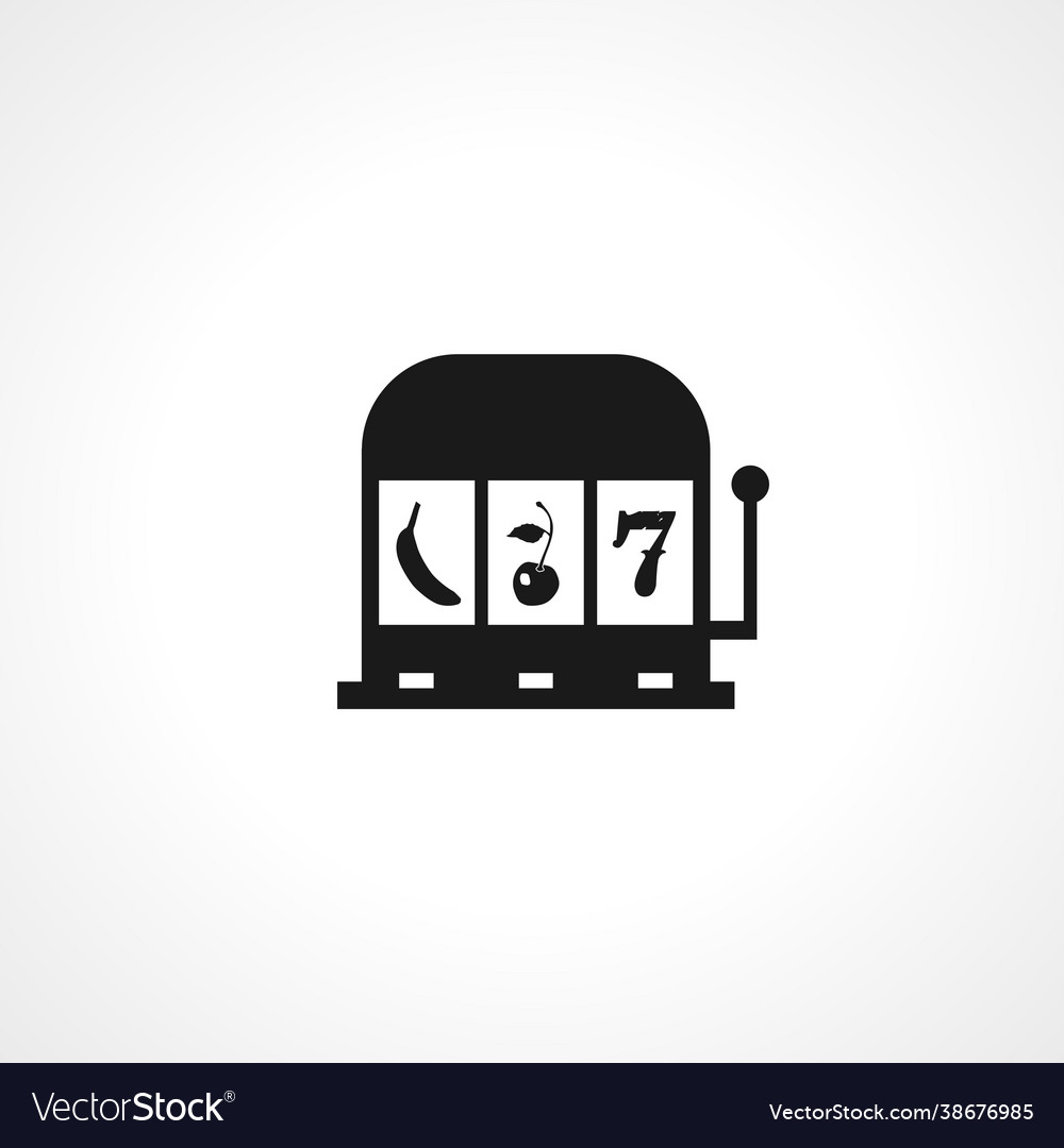 Casino slot icon isolated simple