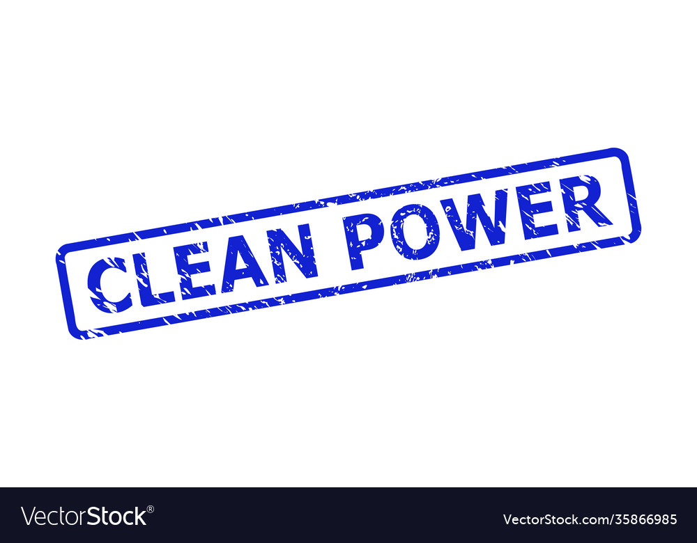 Clean power stamp with corroded style and rounded Vector Image Clean power stamp with corroded style and rounded