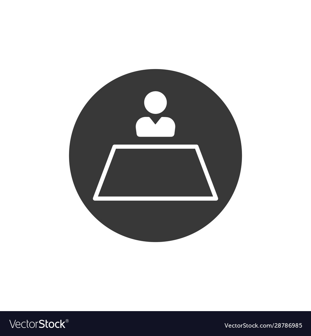 Customer Service Desk Icon Stock Isolated On Vector Image