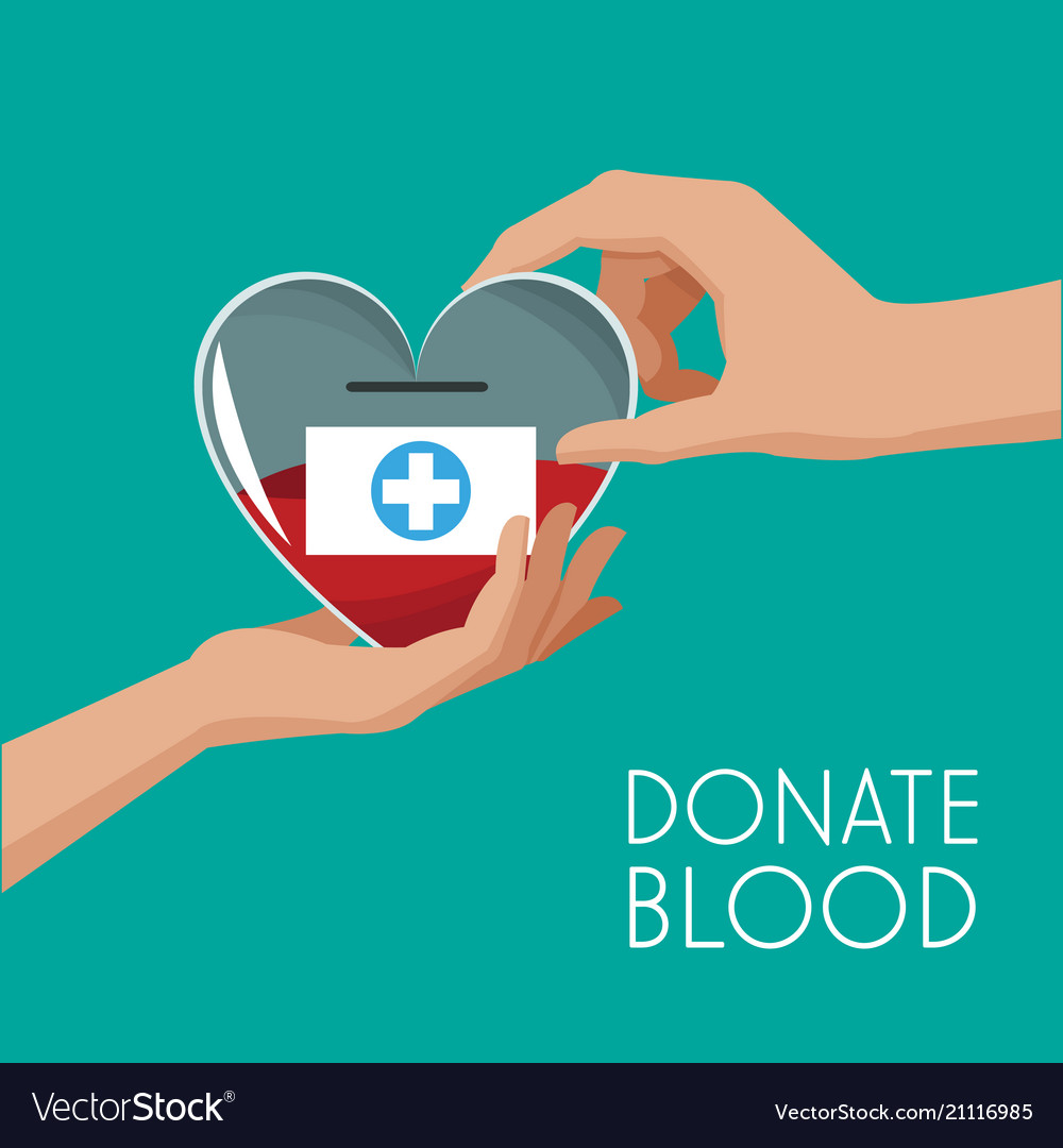 Donate blood campaign Royalty Free Vector Image