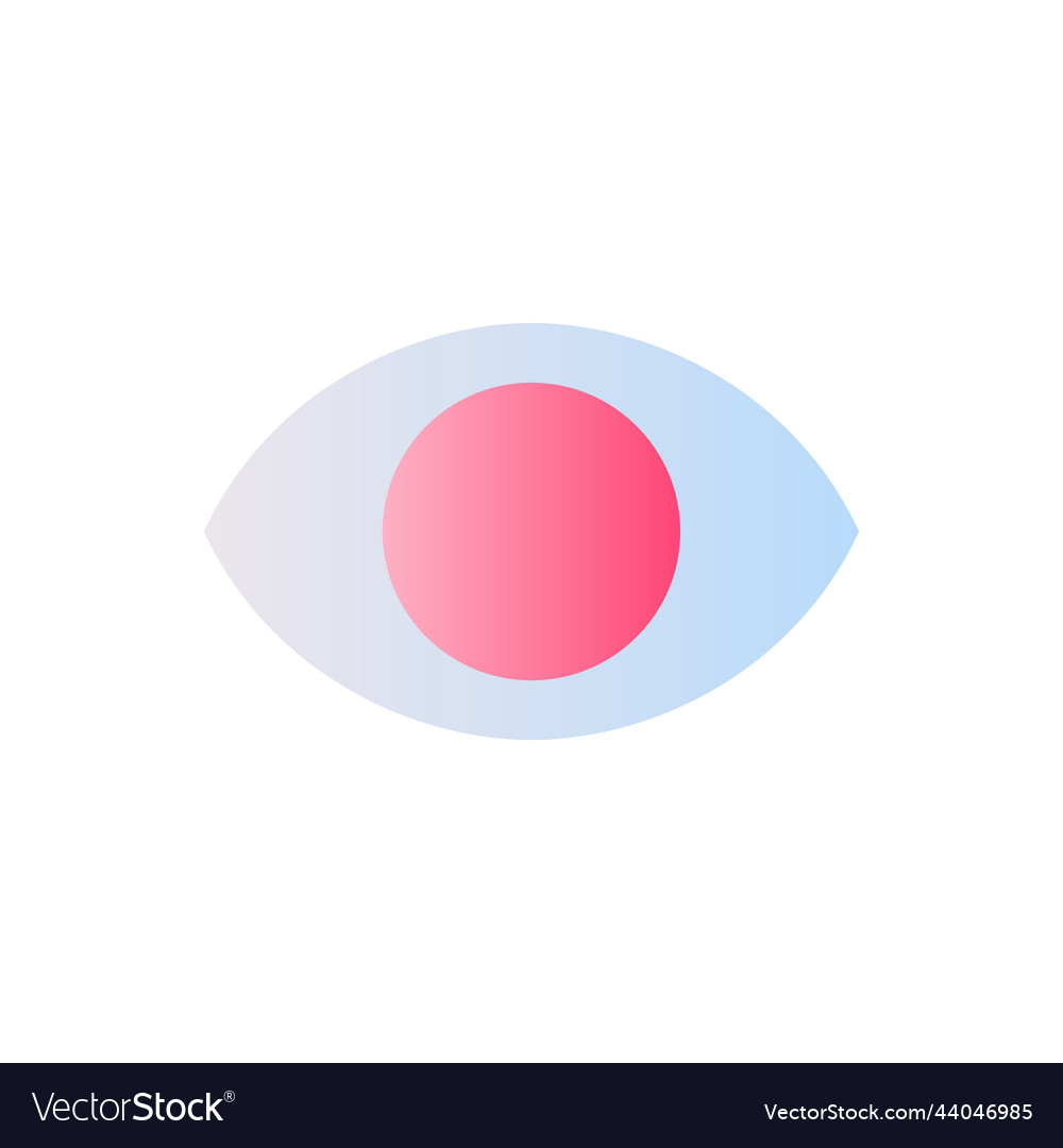 Eye flat gradient two-color ui icon