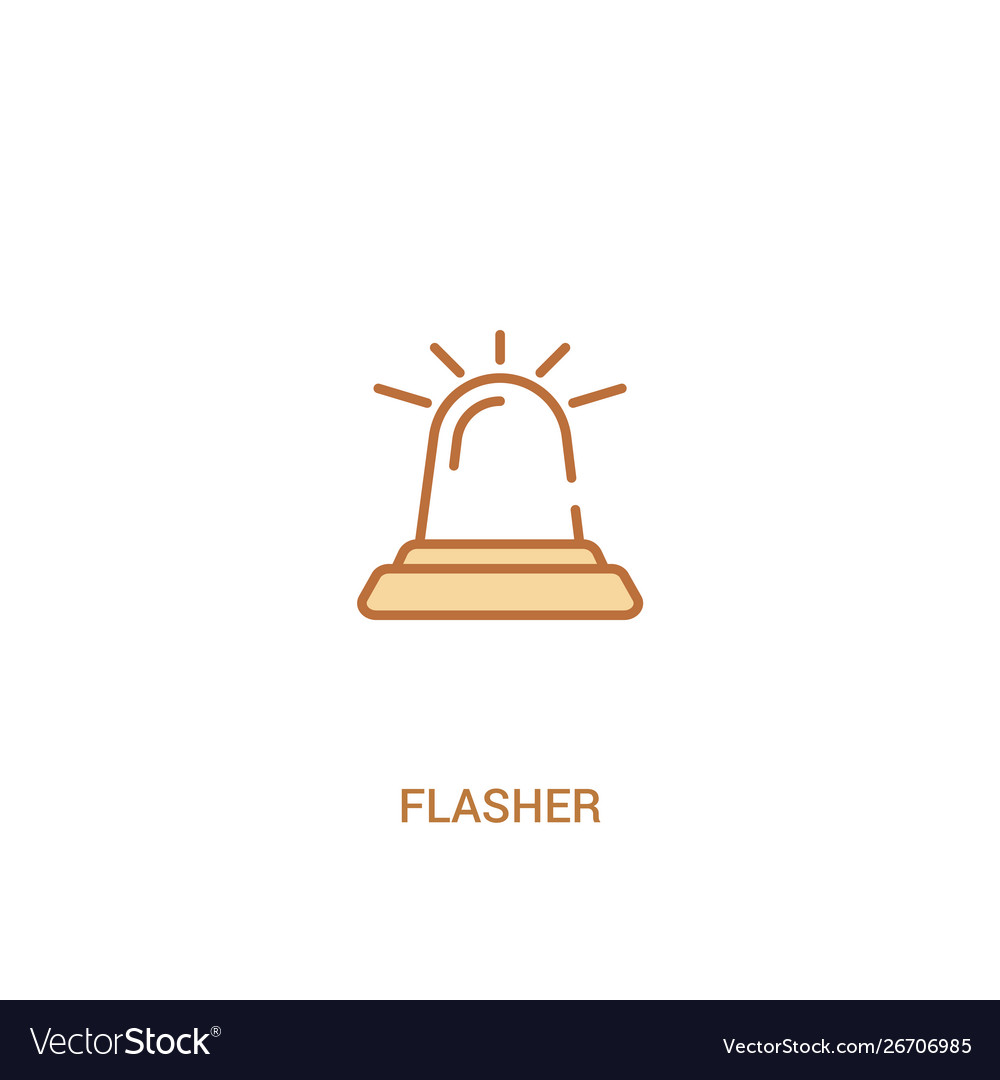 Flasher concept 2 colored icon simple line vector image Flasher concept 2 colored icon simple line