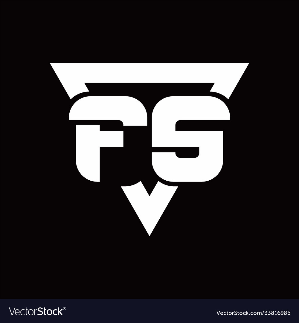 Fs logo monogram with triangle shape rounded