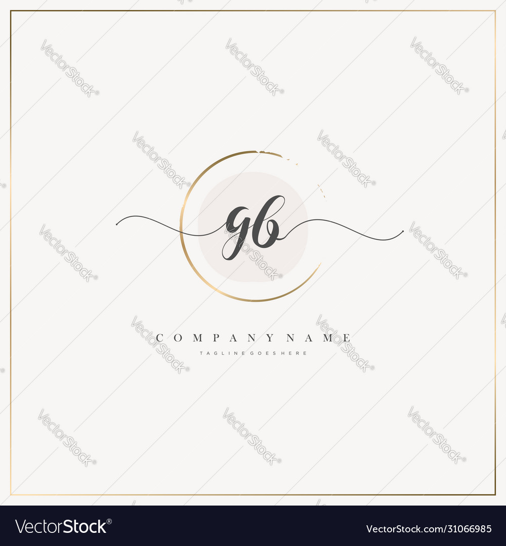 GB Initial Letter Logo - Elegant Handwriting