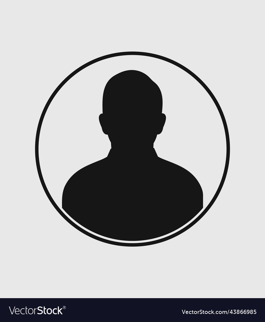 Man profile icon with circle shape on gray Vector Image Man profile icon with circle shape on gray