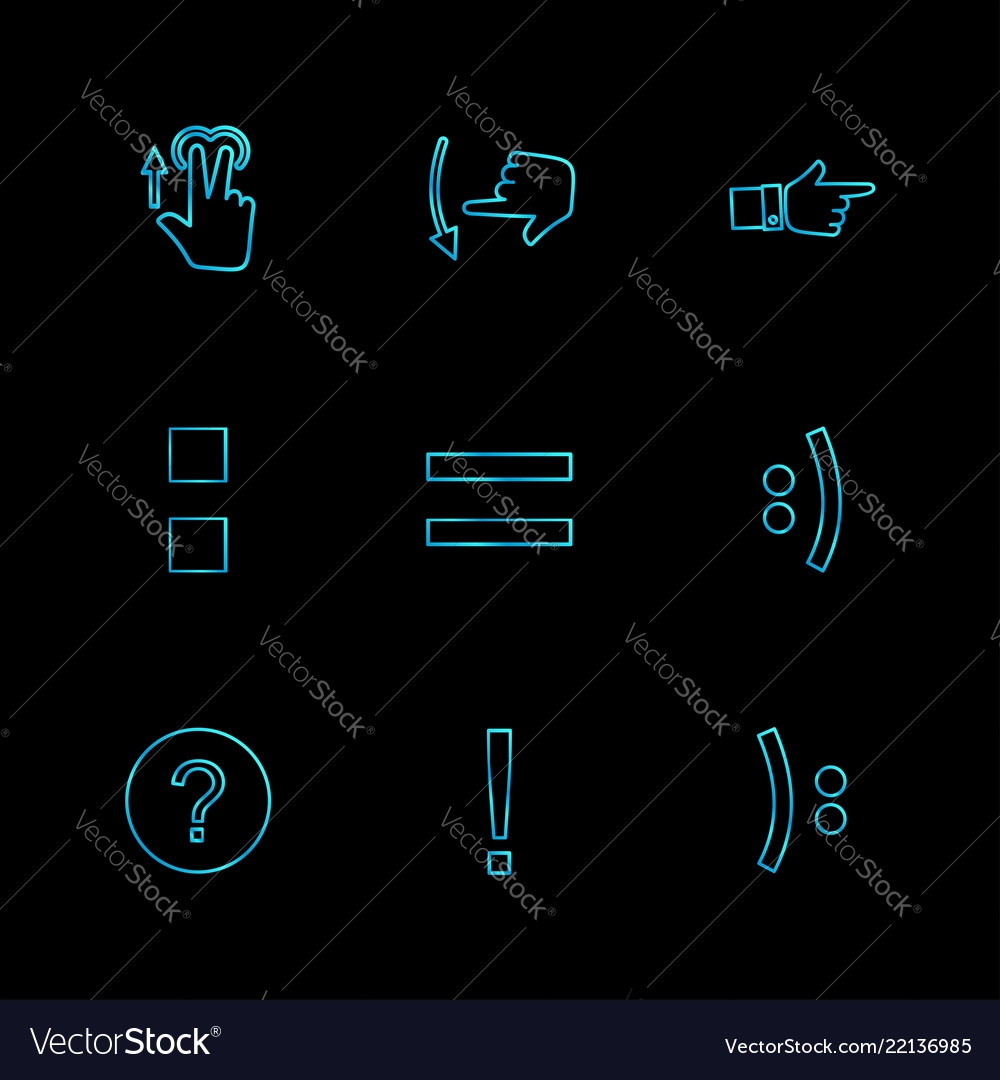 Maths emoji equals hands pointer arrows