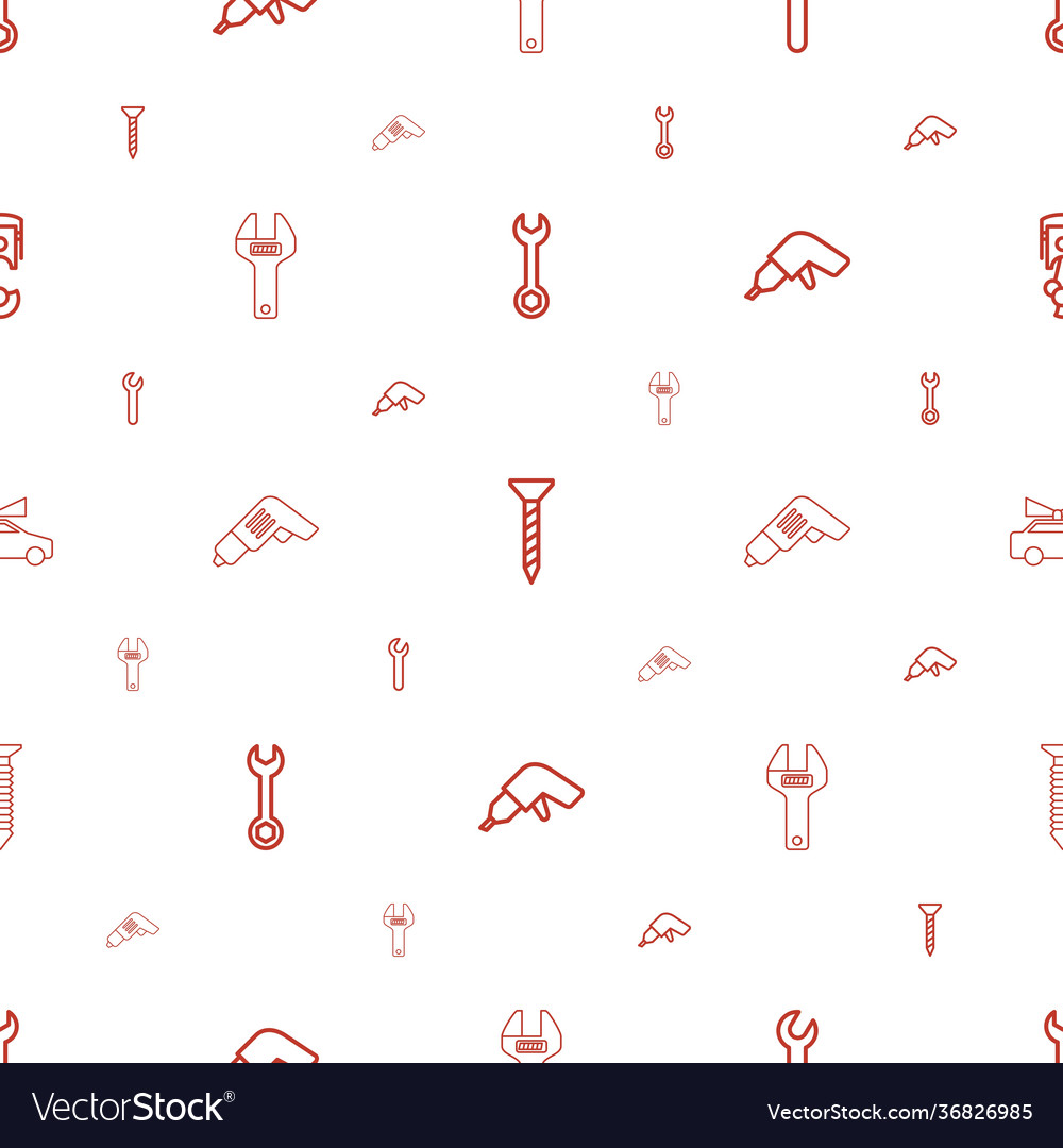Mechanic icons pattern seamless white background