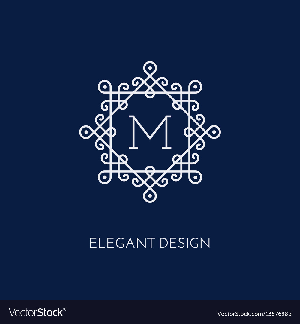 Monogram design template