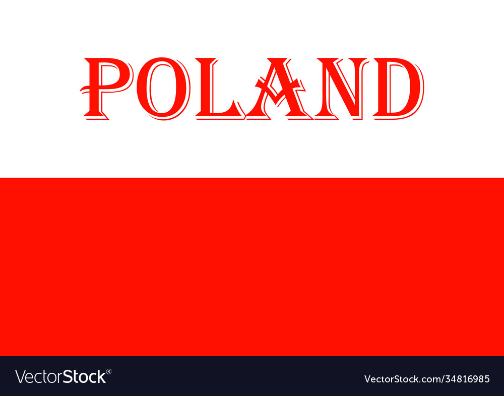 National flag poland in red and white