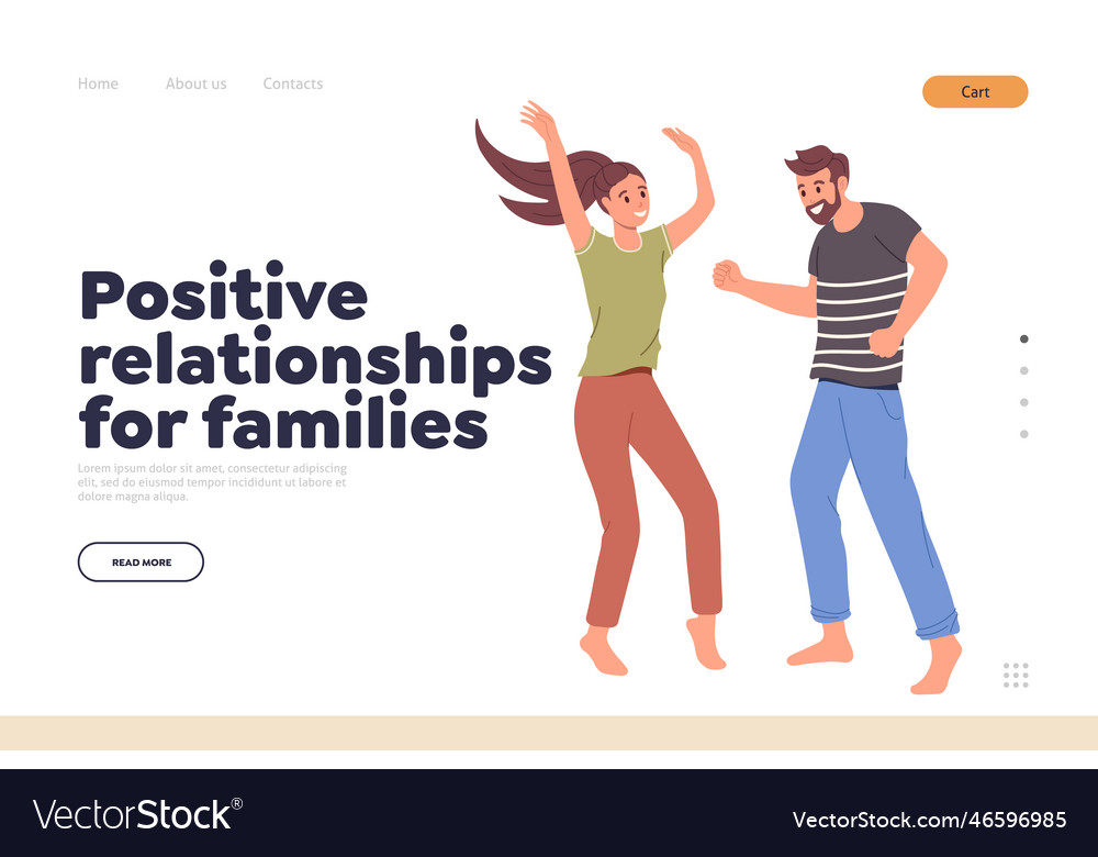 Positive relationships for family landing page