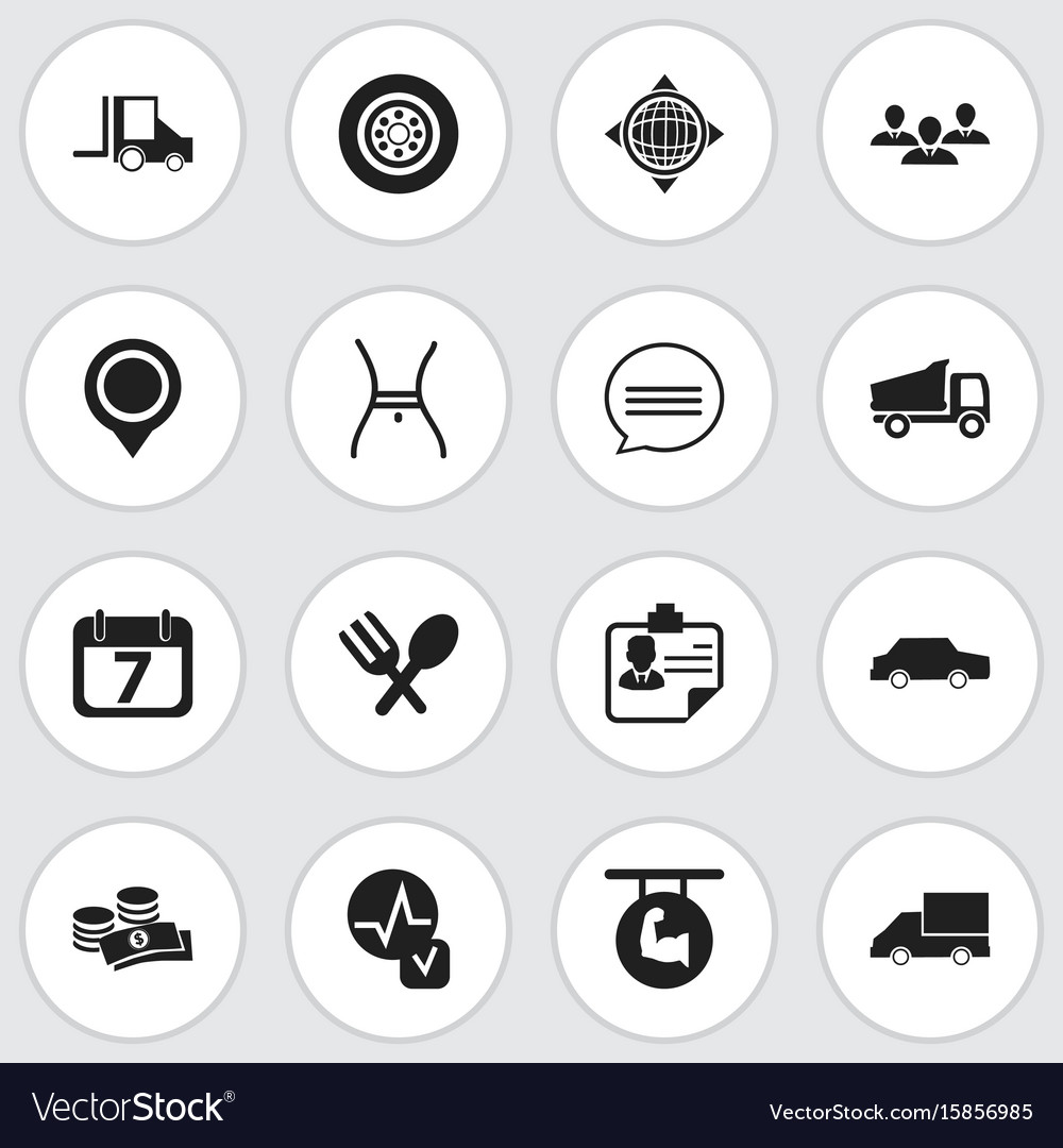 Set of 16 editable complex icons includes symbols