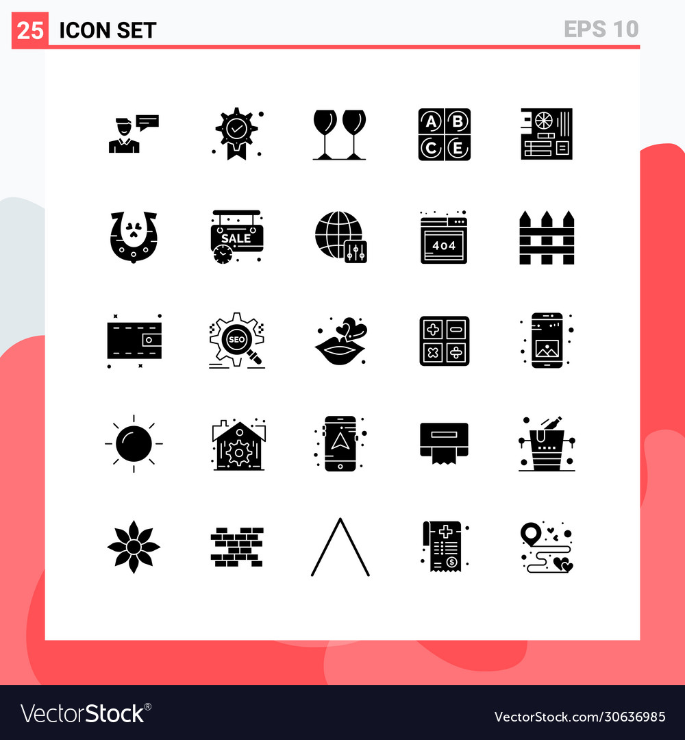 Stock icon pack 25 line signs and symbols