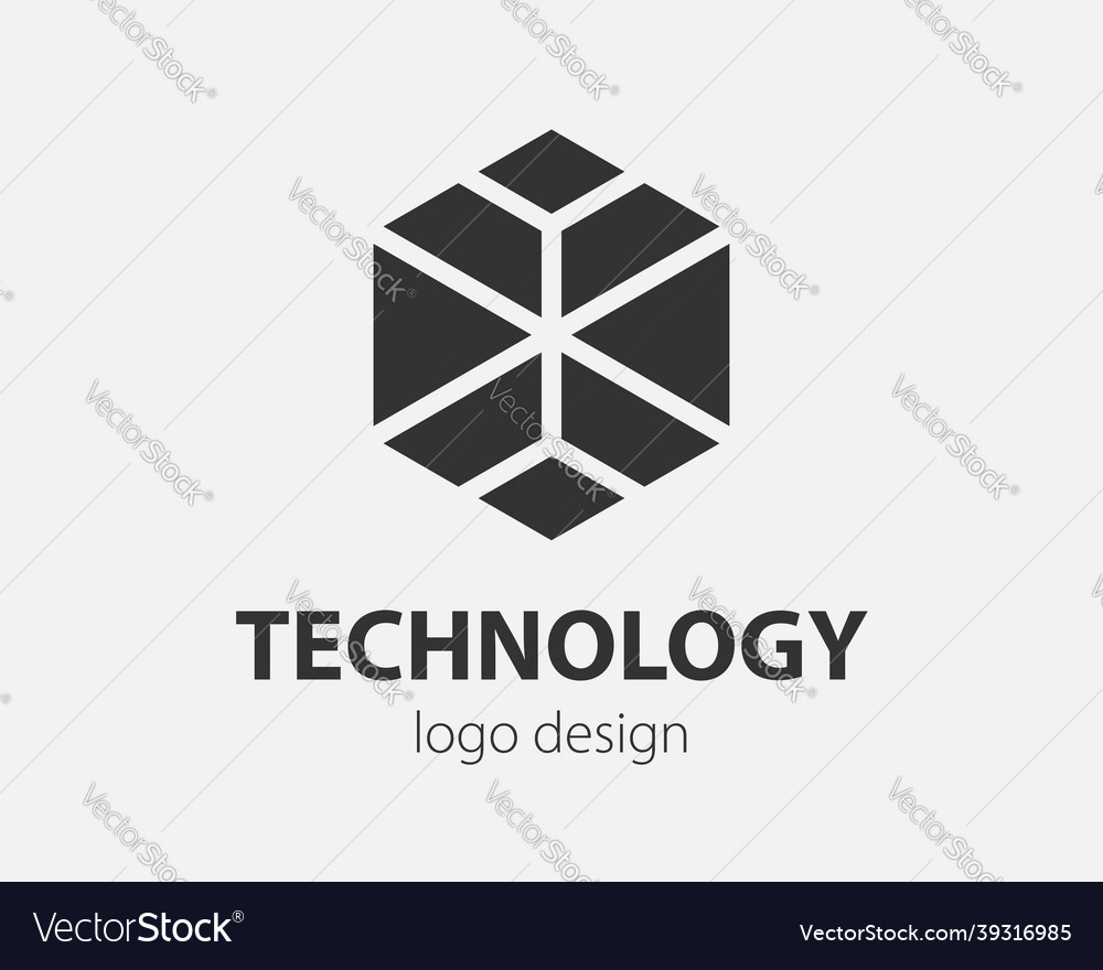 Trend logo hexagon tech design technology