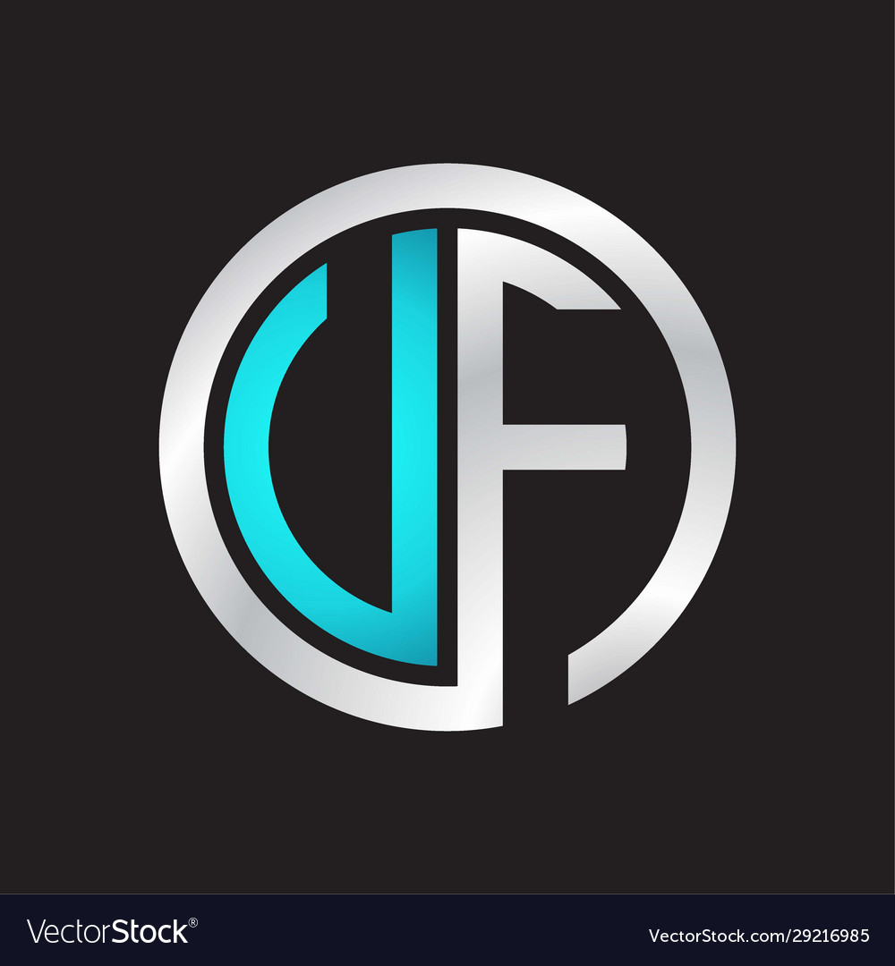 Uf initial logo linked circle monogram