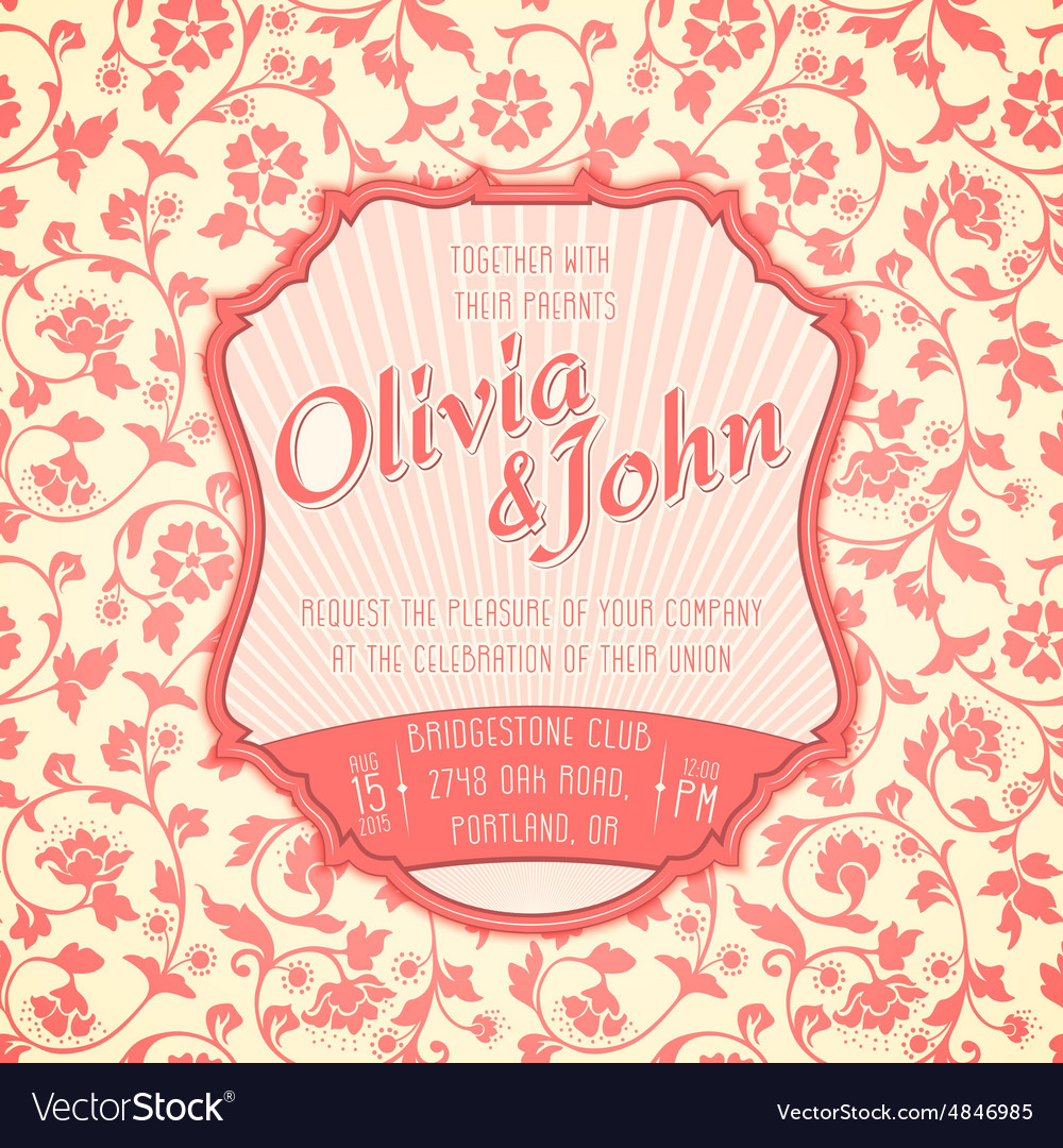 Wedding invitation card