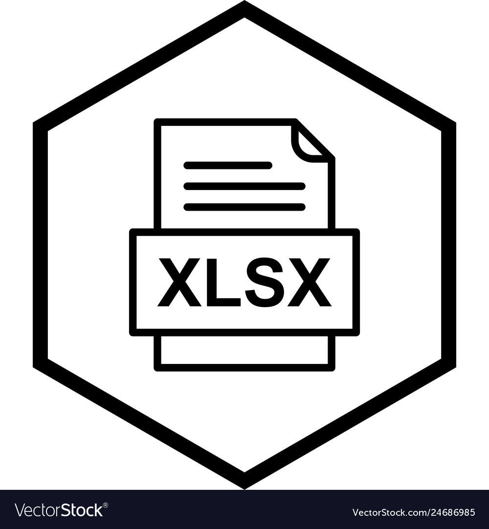 Xlsx file document icon