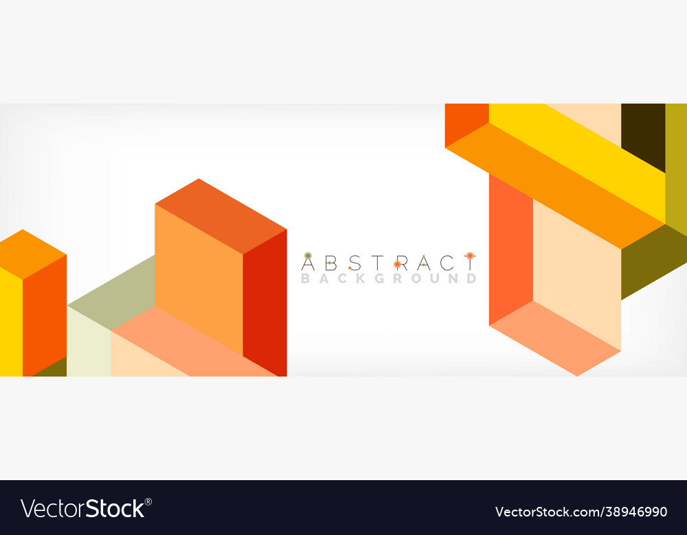 Abstract background 3d cubes cubic elements vector image Abstract background 3d cubes cubic elements