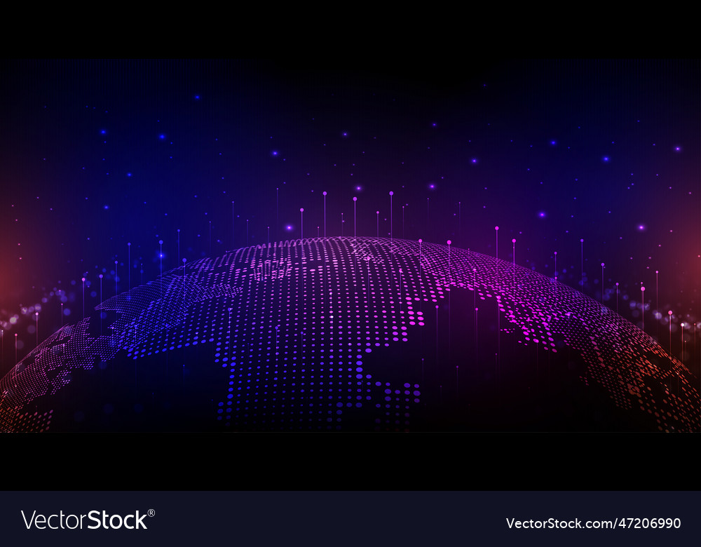 Abstract digital technology futuristic circuit ai
