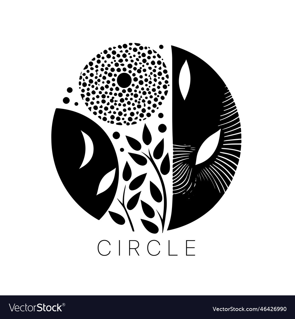 Abstract geometric circle pattern round