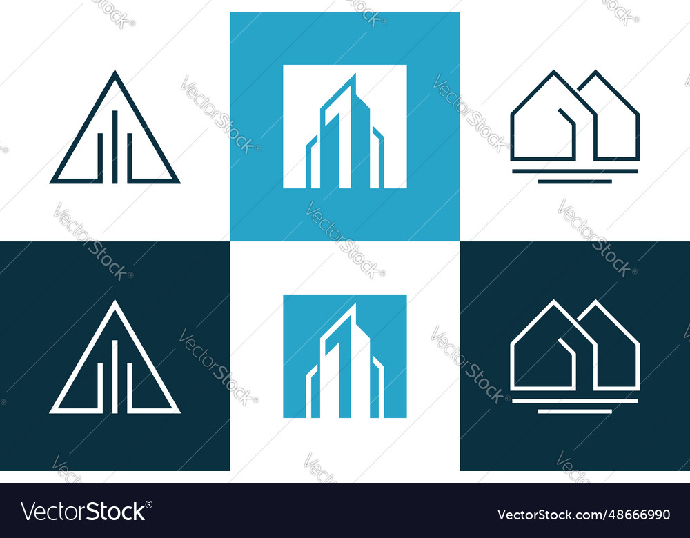 Building logo design element with creative vector image Building logo design element with creative