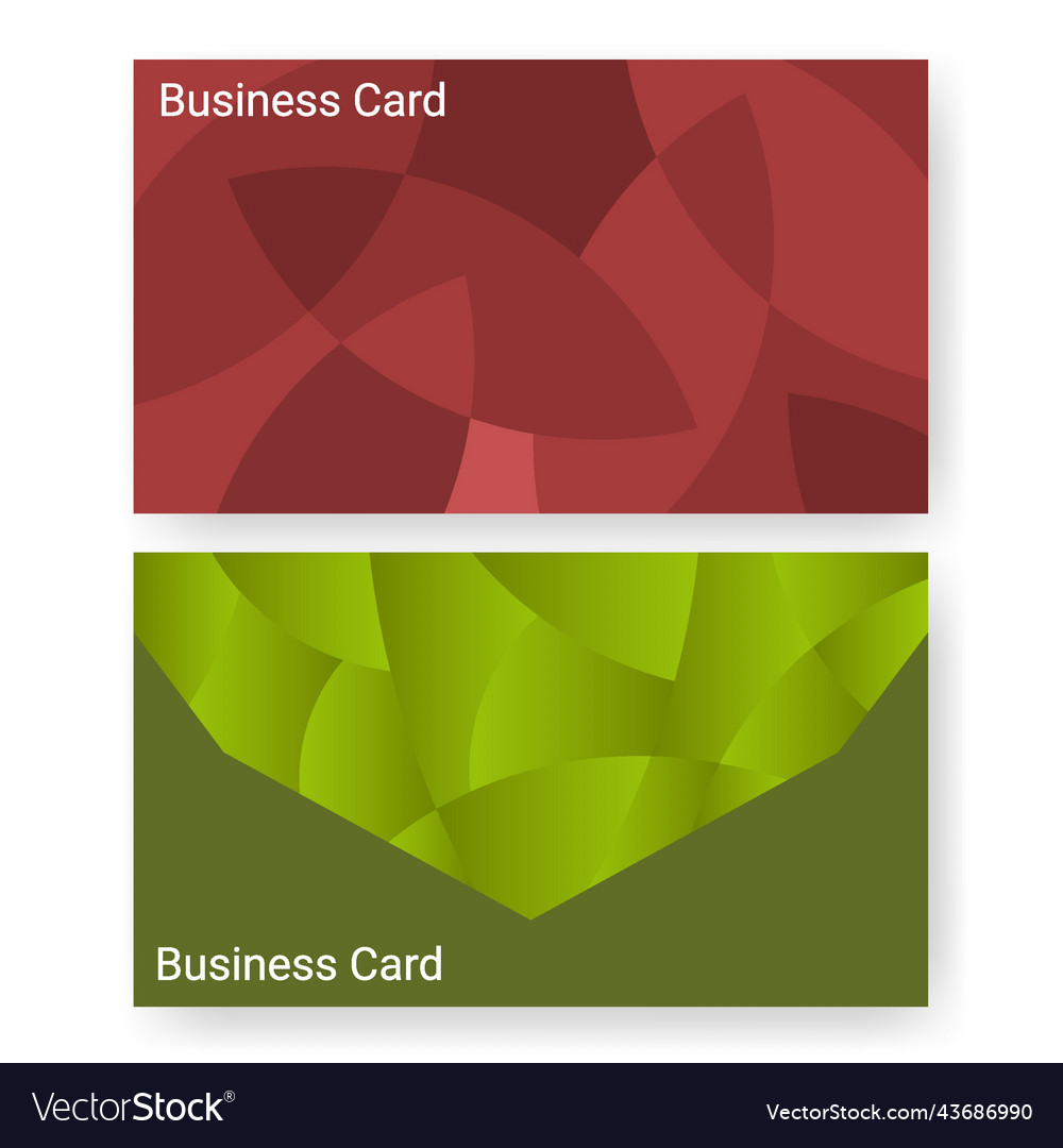 Business card name template set abstract pattern