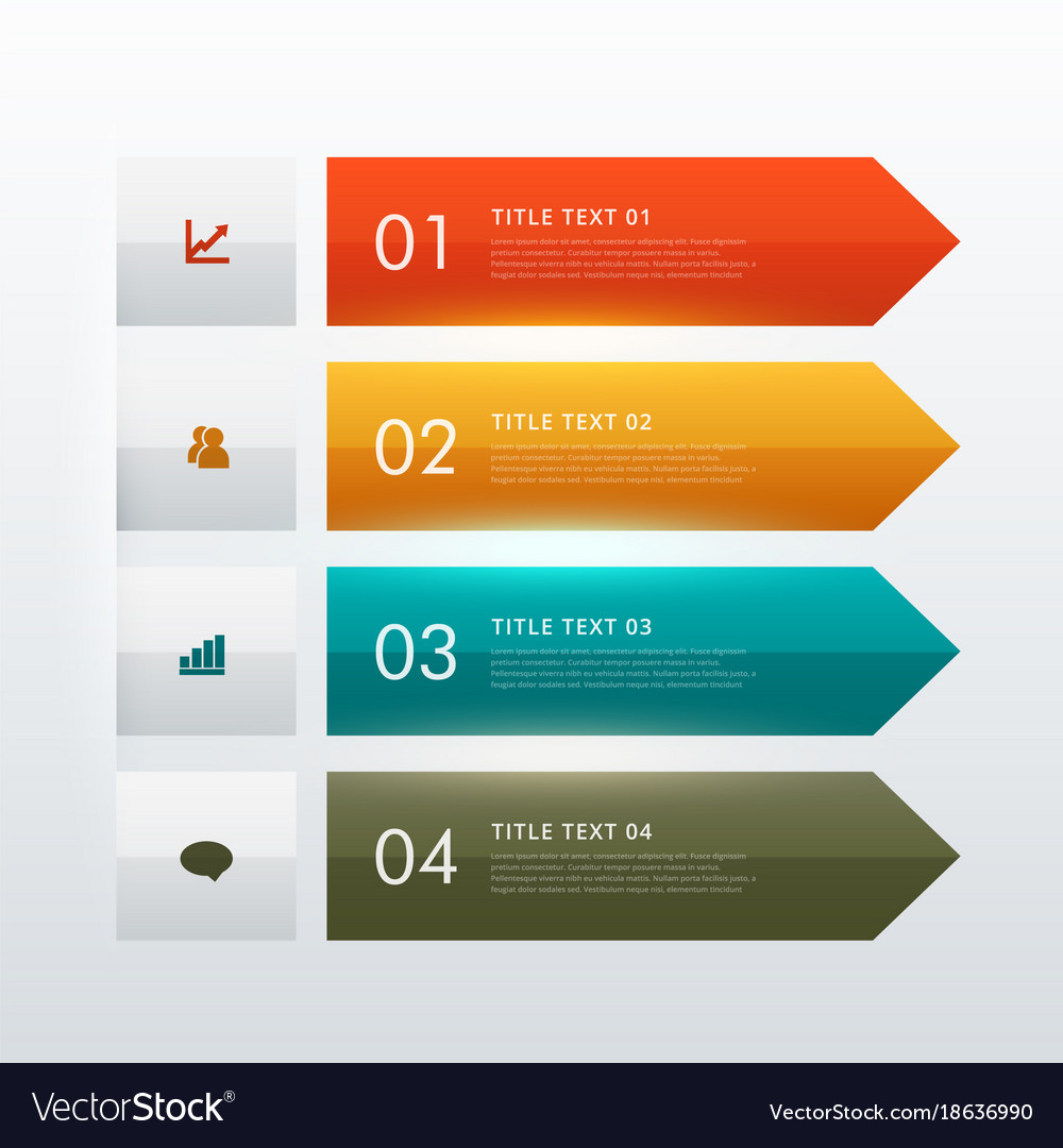 Business infographic template with four options