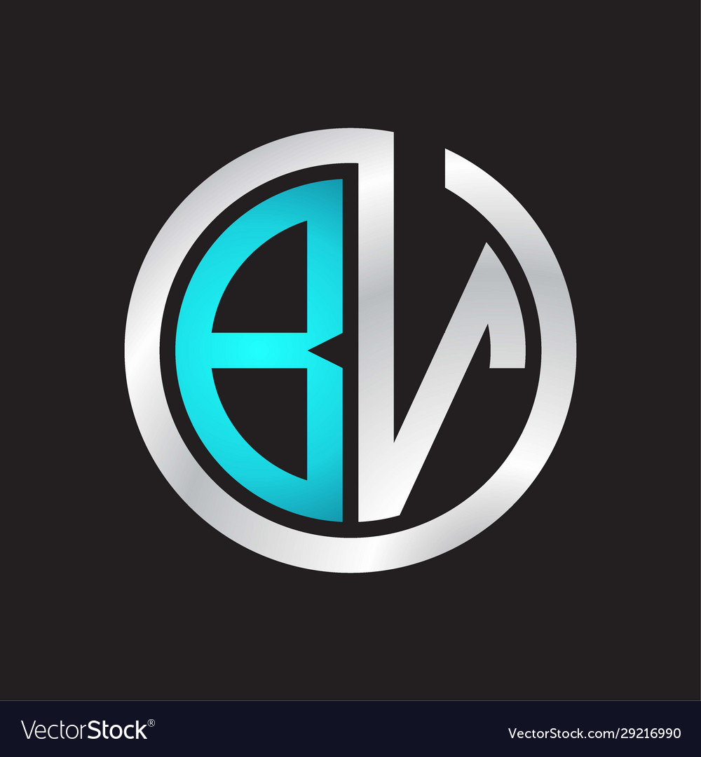 Bv initial logo linked circle monogram